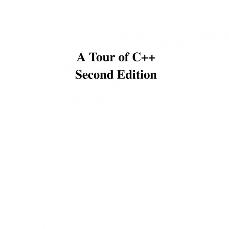 A Tour of C++