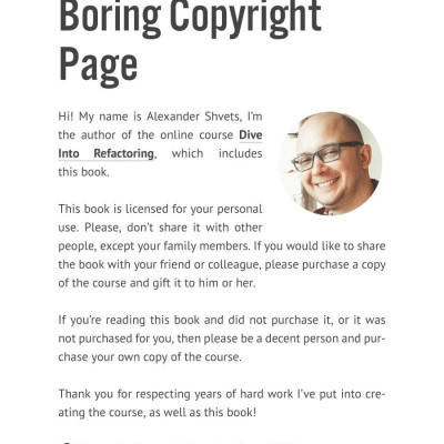 Dive Into Refactoring