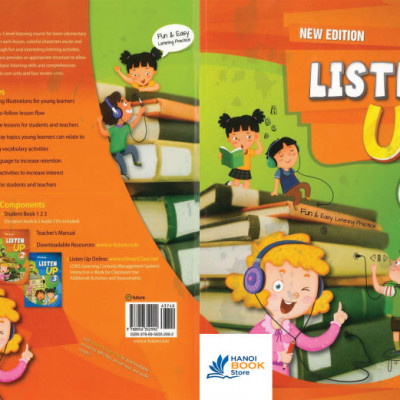 6 quyển LISTEN UP BOOK (Sách màu - Tích hơp Student book và Dictation)