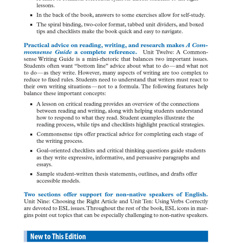 A COMMONSENSE GUIDE TO GRAMMAR AND USAGE (Sách đen trắng)