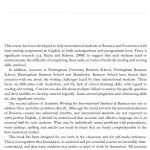 Academic Writing for International Students of Business by Stephen Bailey