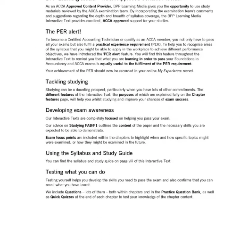 ACCA F1 - ACCOUNTANT IN BUSINESS- Interactive Text