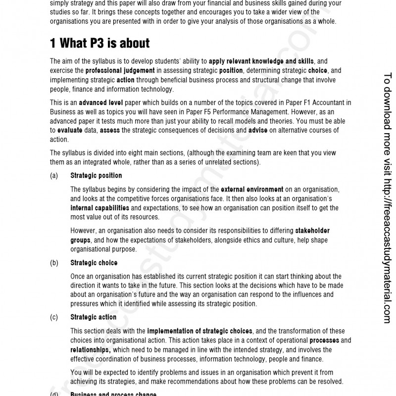 ACCA P3 Business Analysis Study Text