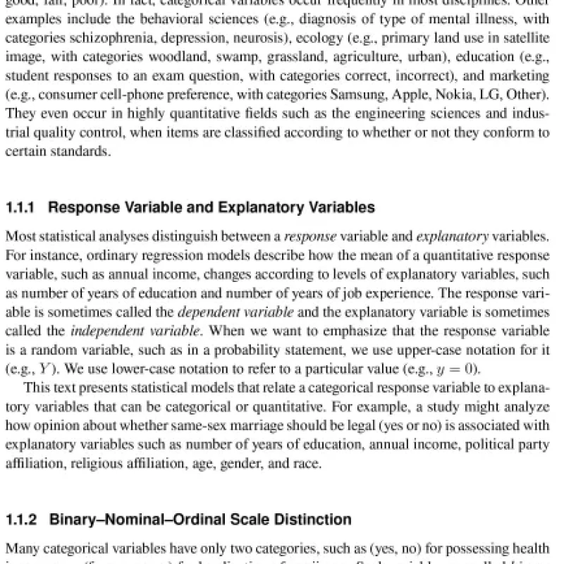 An Introduction to Categorical Data Analysis