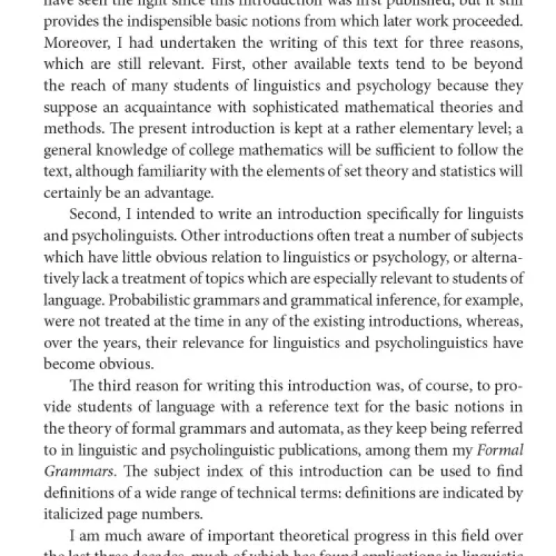 An Introduction to the Theory of Formal Languages and Automata