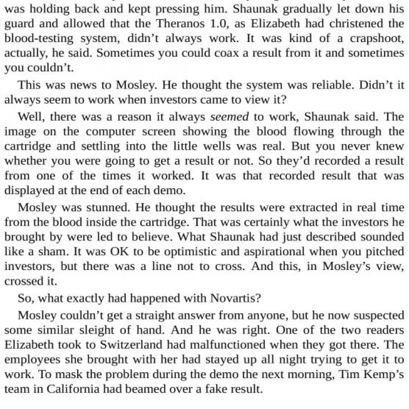 Bad Blood Secrets and Lies in a Silicon Valley Startup