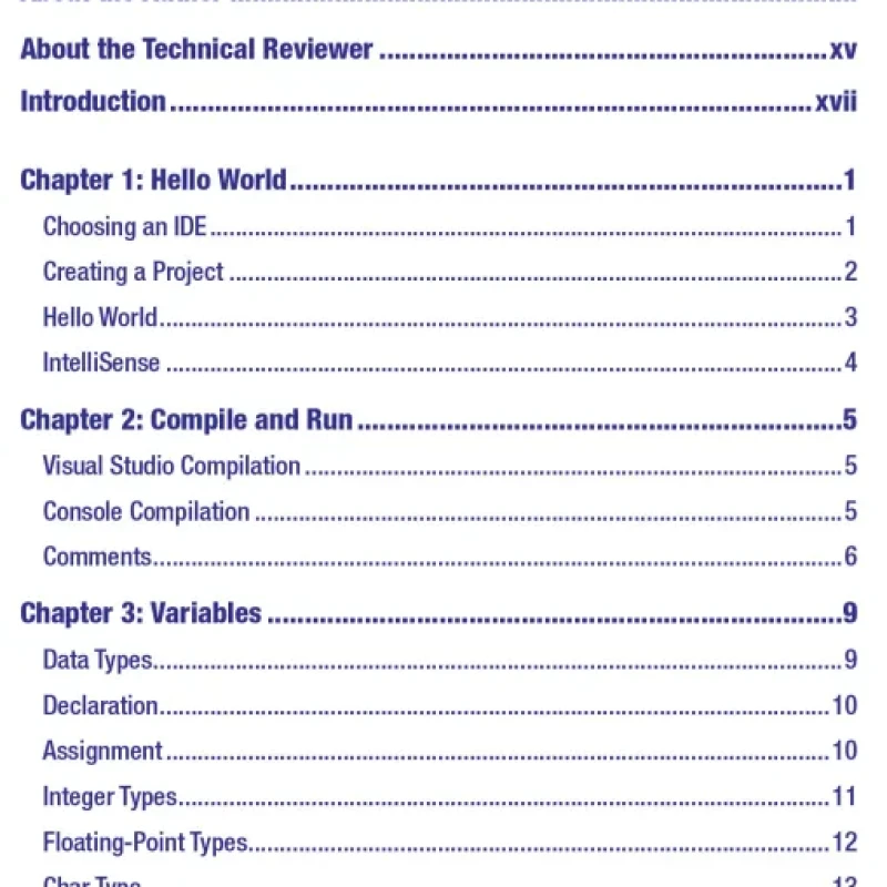 C 10 Quick Syntax Reference