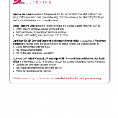 Cambridge IGCSE Core Mathematics 4th edition