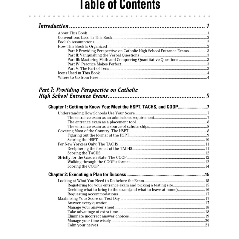 Sách Catholic High School Entrance Exams For Dummies (For Dummies (Career Education))
