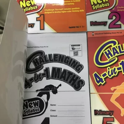 Bộ sách Challenging 4 in 1 maths 1,2,3,4,5,6 (Sách đen trắng)