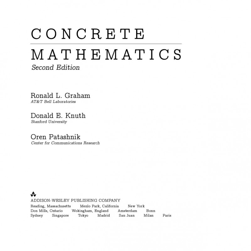 Concrete Mathematics