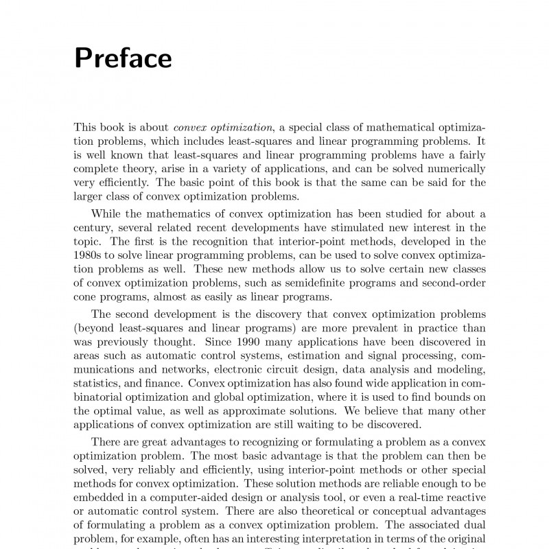 Convex Optimization