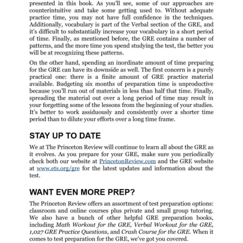 Cracking the GRE Premium Edition with 6 Practice Tests, 2020