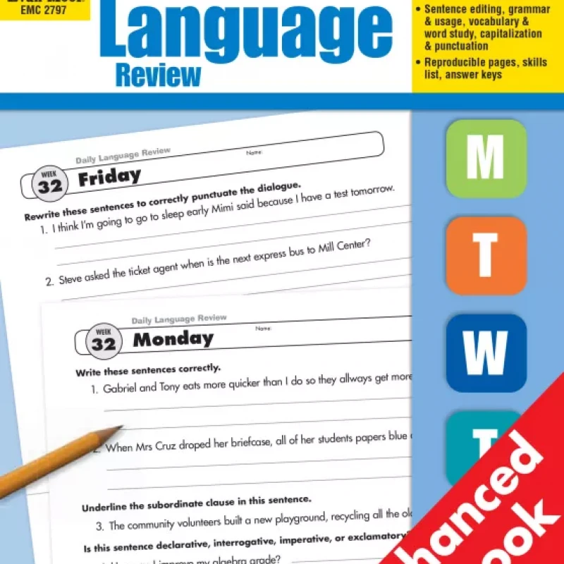 DAILY LANGUAGE REVIEW GRADE 1-8 (Sách đen trắng)