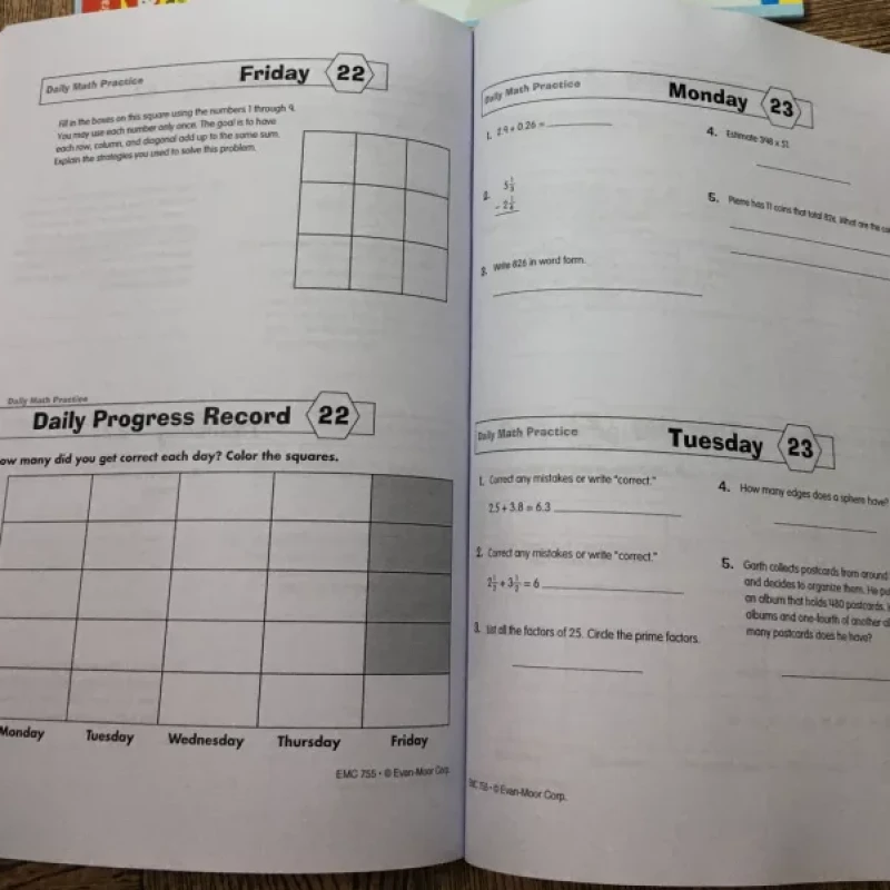 Daily Math Practice final 2 bộ đen trắng ( Sách đen trắng)