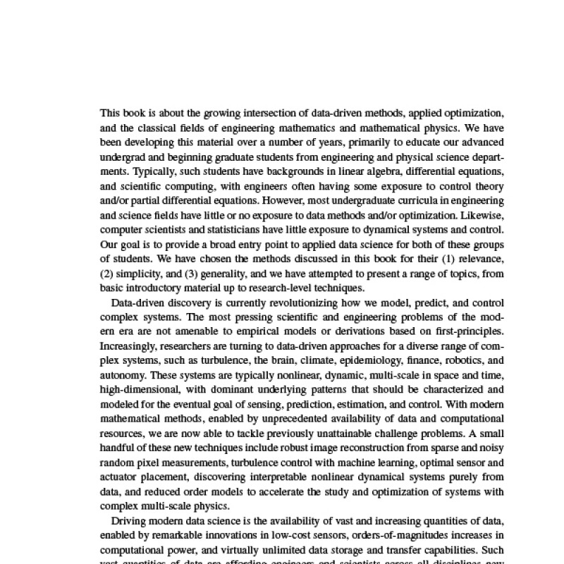 Data-Driven Science and Engineering