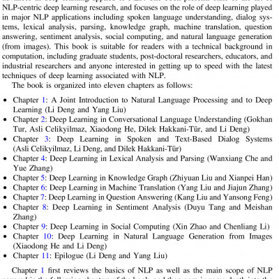 Deep Learning in Natural Language Processing