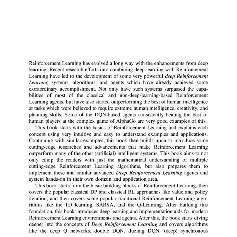 Deep Reinforcement Learning Frontiers of Artificial Intelligence