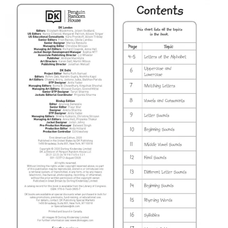 DK Workbooks Language Arts, Math and Science, Kindergarten ( sách đen trắng )