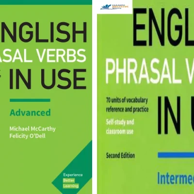 2 quyển English Phrasal Verbs in Use Advanced, Intermediate Book With Answers (Sách màu + đen trắng)