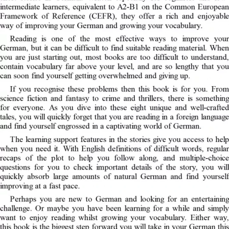 GERMAN SHORTSTORIES FOR BEGINNER (Sách đen trắng)