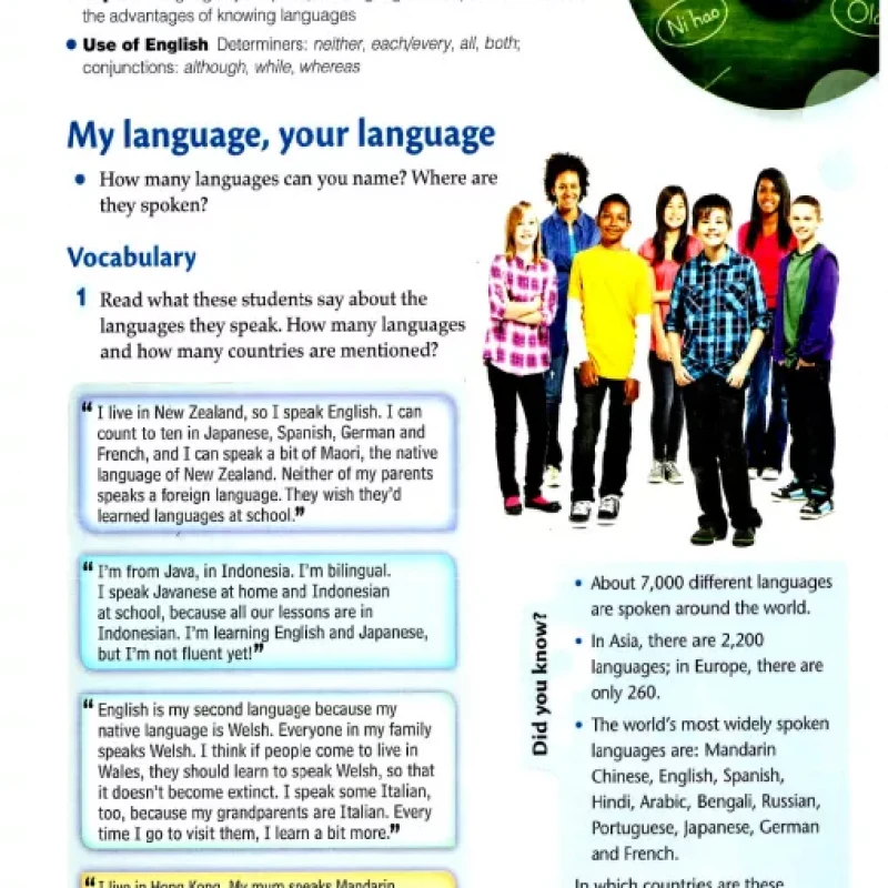 Global English course book + Woor book
