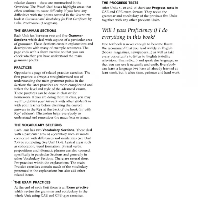 GRAMMAR AND VOCABULARY FOR CAMBRIDGE ADVANCED (Sách đen trắng)