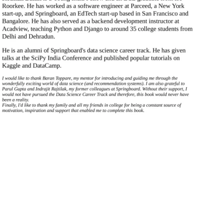 Hands-On Recommendation Systems with Python