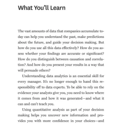 HBR Guide to Data Analytics Basics for Managers
