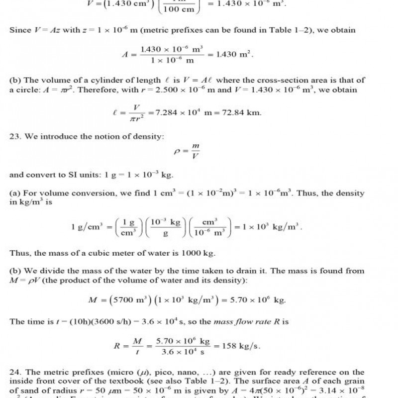 Instructors Solution Manual for Fundamentals of Physics