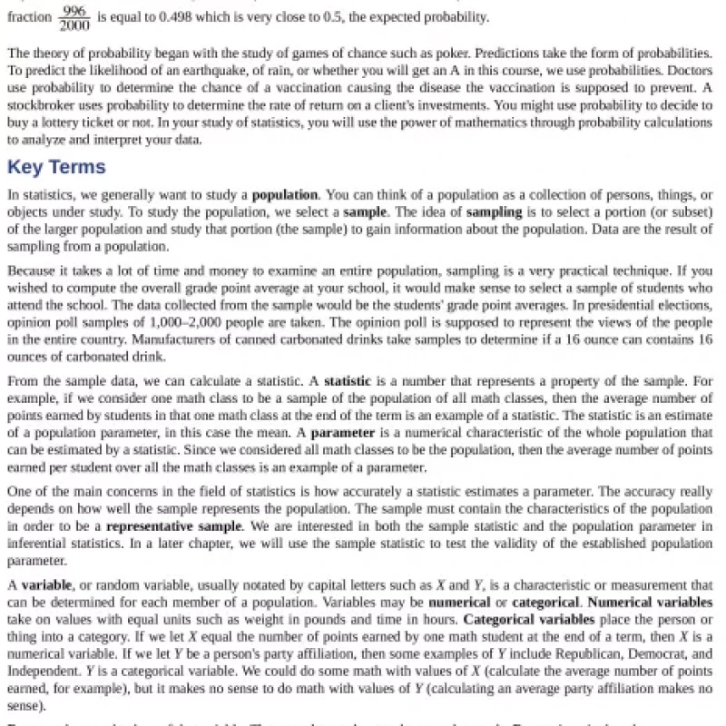 Introductory Business Statistics (Fall 2020 Corrected Edition)