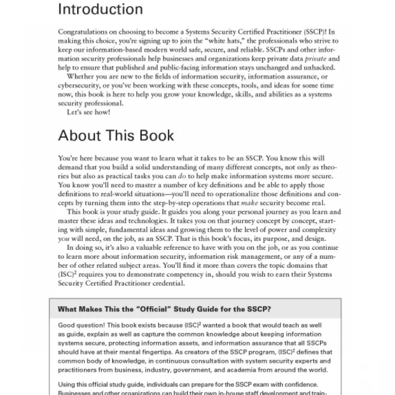 (ISC)² SSCP Systems Security Certified Practitioner Official Study Guide, Second Edition