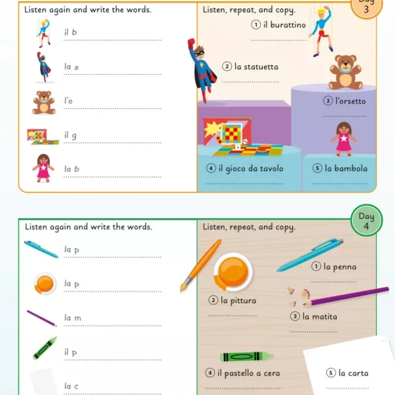 Italian for Everyone Junior 5 Words a Day