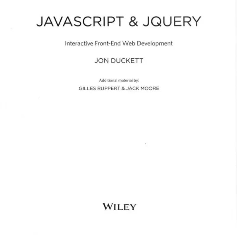 JavaScript and JQuery Interactive Front-End Web Development