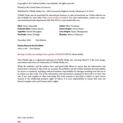 Learning OpenCV 3 Computer vision in C++ with the OpenCV library