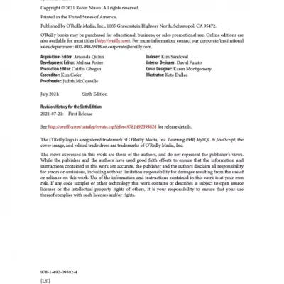 Learning PHP, MySQL & JavaScript