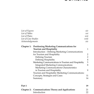 Sách Marketing Communications in Tourism and Hospitality - Concepts, Strategies and Cases
