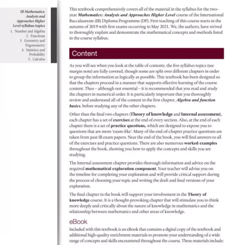 Mathematics Analysis and Approaches for the IB Diploma Higher Level