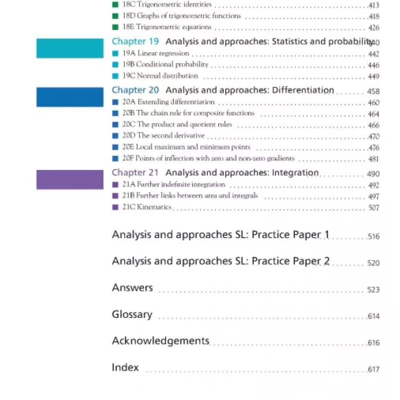Mathematics - Analysis and Approaches SL - WORKED SOLUTIONS