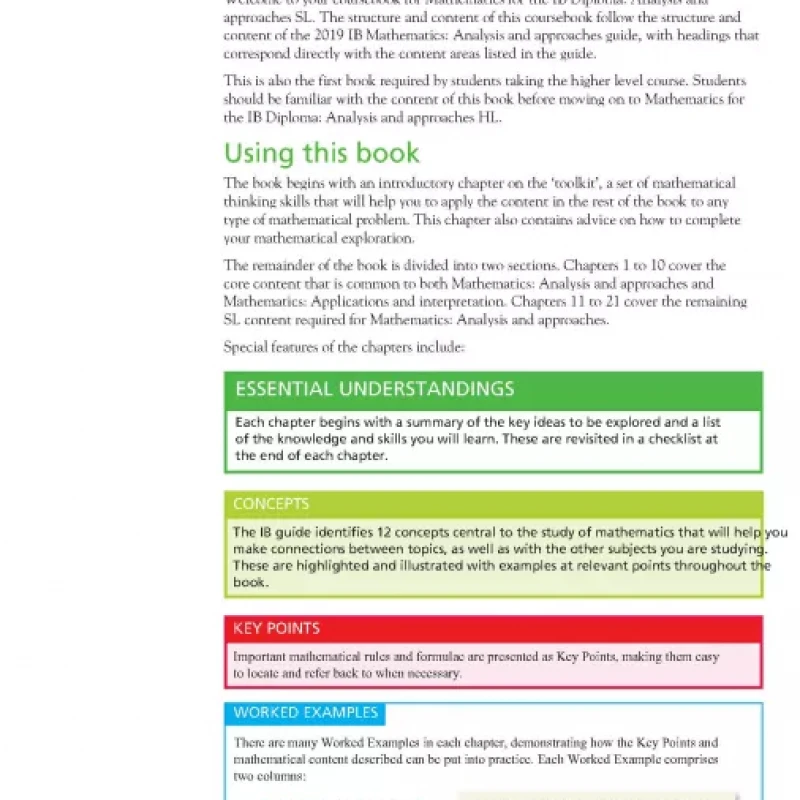 Mathematics - Analysis and Approaches SL - WORKED SOLUTIONS