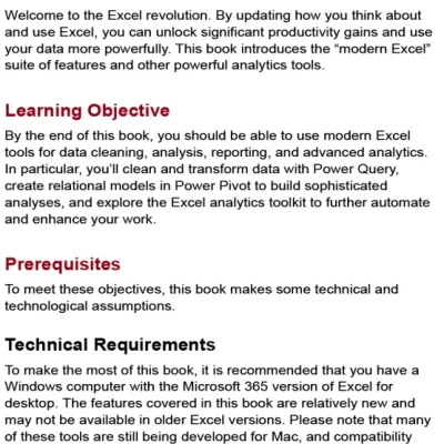 Modern Data Analytics in Excel - Hanoi Bookstore