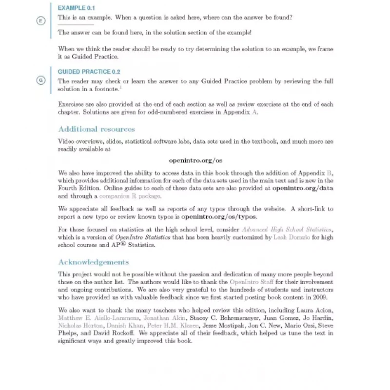 OpenIntro Statistics Fourth Edition