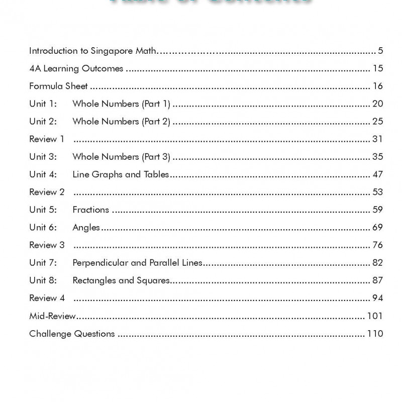 Singapore Math 4 (Sách đen trắng)