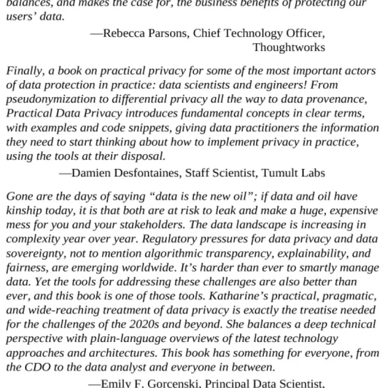 Practical Data Privacy - Hanoi Bookstore