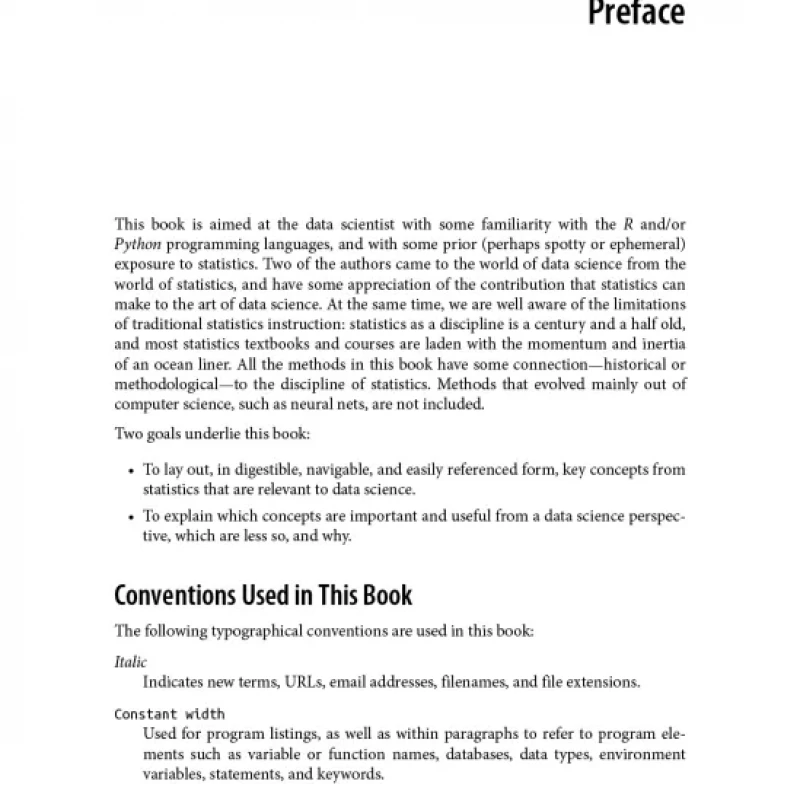 Practical Statistics for Data Scientists 50+ Essential Concepts Using R and Python