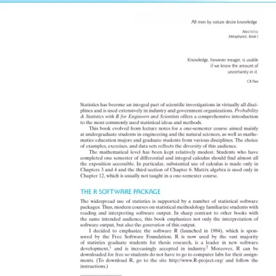 Probability Statistics with R for Engineers and Scientists