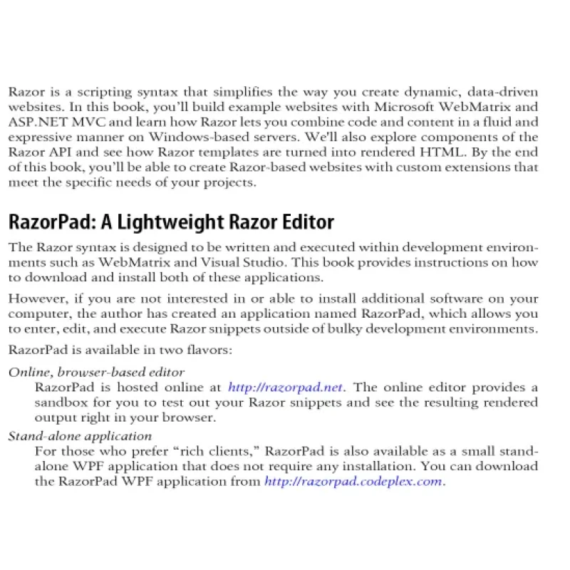 Programming Razor