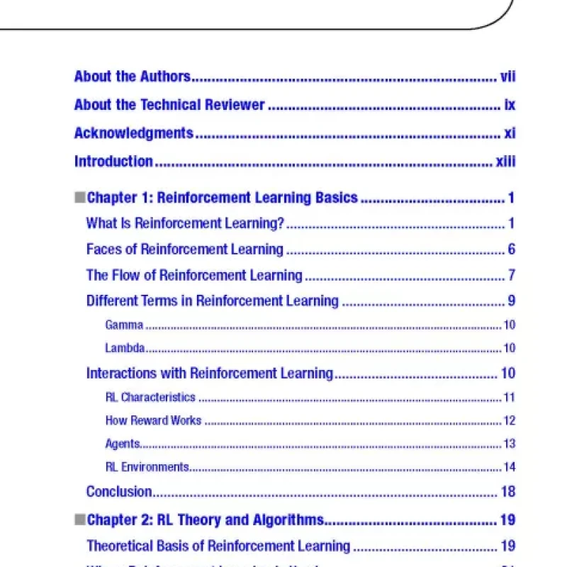 Reinforcement Learning