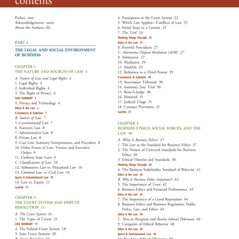 Sách Andersons Business Law and the Legal Environment