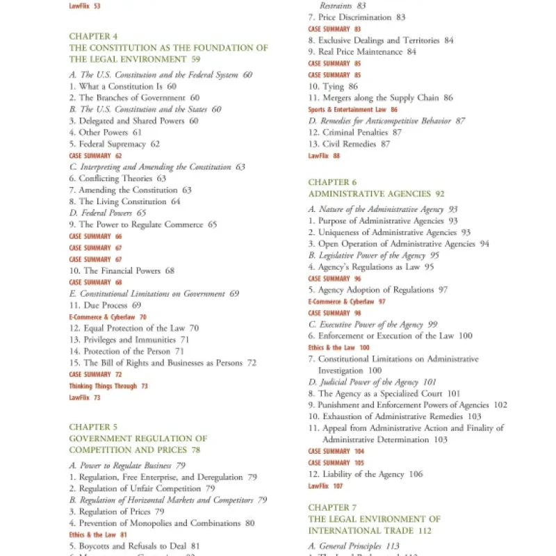 Sách Andersons Business Law and the Legal Environment